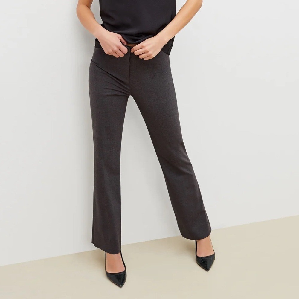 Mm Lafleur The Clooney Pant In Gray Tropical Wool Blend Trousers Womens 4 Hemmed
